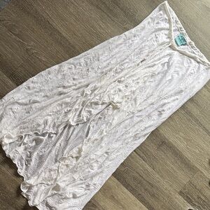 Letarte Cream Textured Women's Skirt